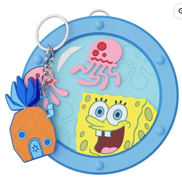 Wet N Wild SpongeBob Face Mirror and Keychain Set - Always Looking Up - Picture 1 of 8